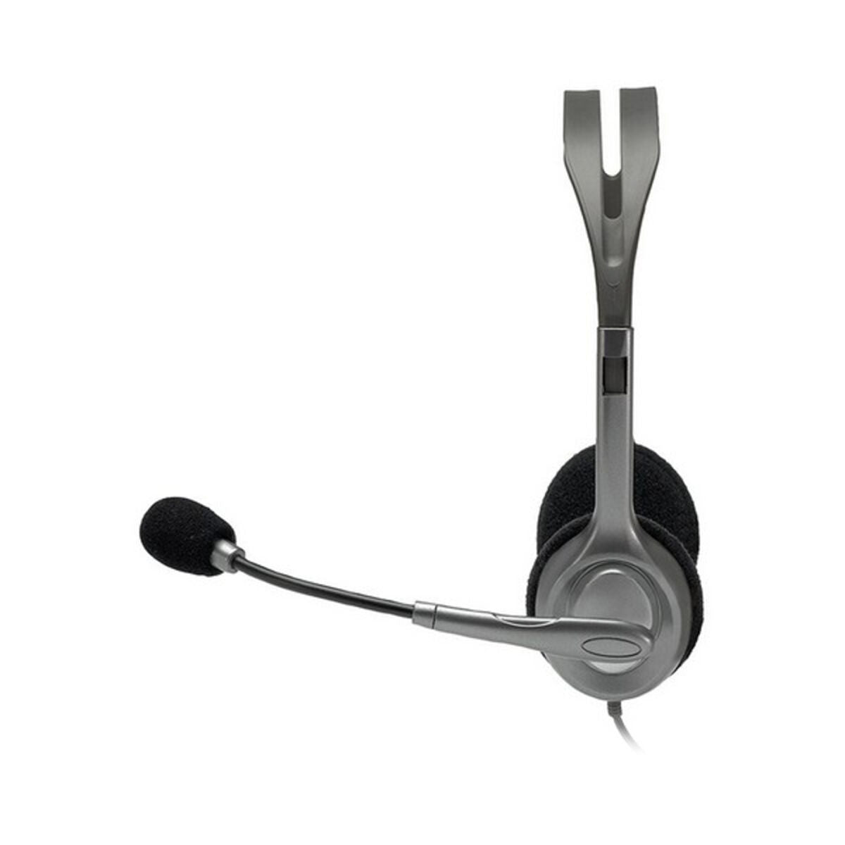 Headphones with Microphone Logitech 981-000593 Grey-4