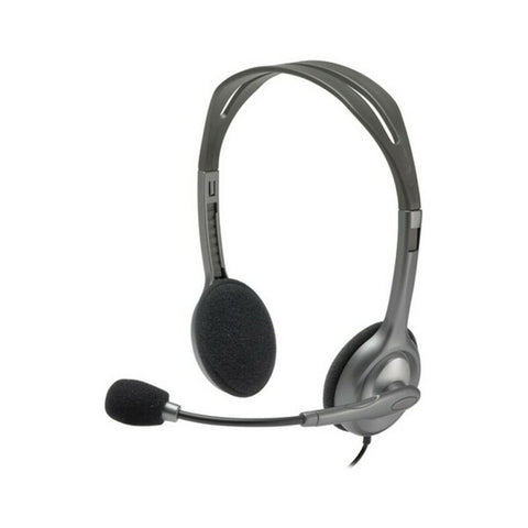Headphones with Microphone Logitech 981-000593 Grey-0