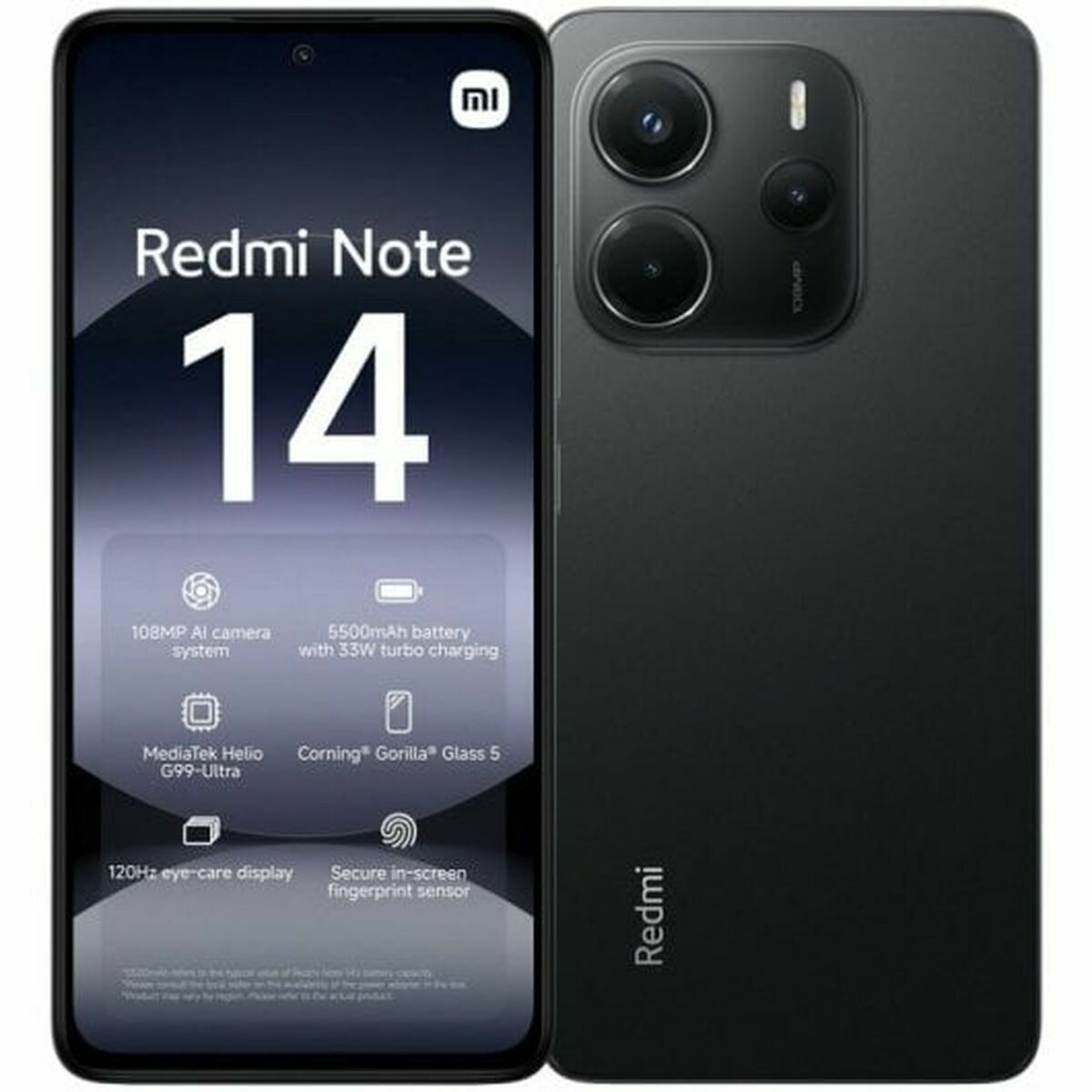 Smartphone Xiaomi Redmi Note 14 HELIO G99 ULTRA 6 GB RAM 128 GB Black 6,67"-0
