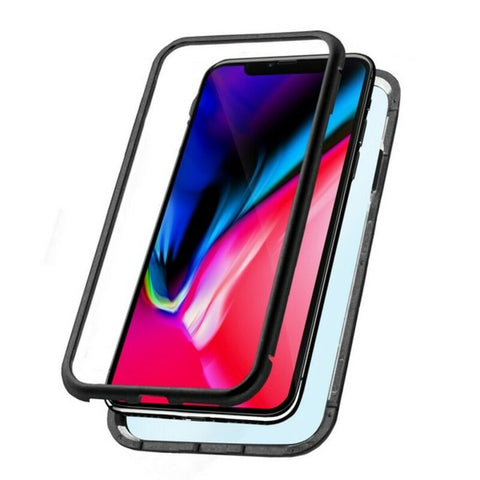 Mobile cover Iphone XS Max KSIX Magnetic (2 pcs) Black-0