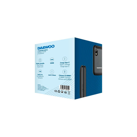 Mobile telephone for older adults Daewoo 2,8" 32 GB Black-0