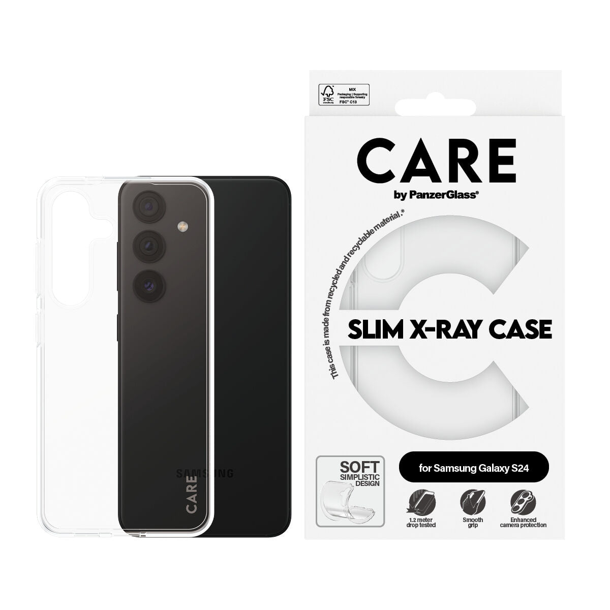 Mobile cover Panzer Glass 1960 Transparent Samsung Galaxy S24-2